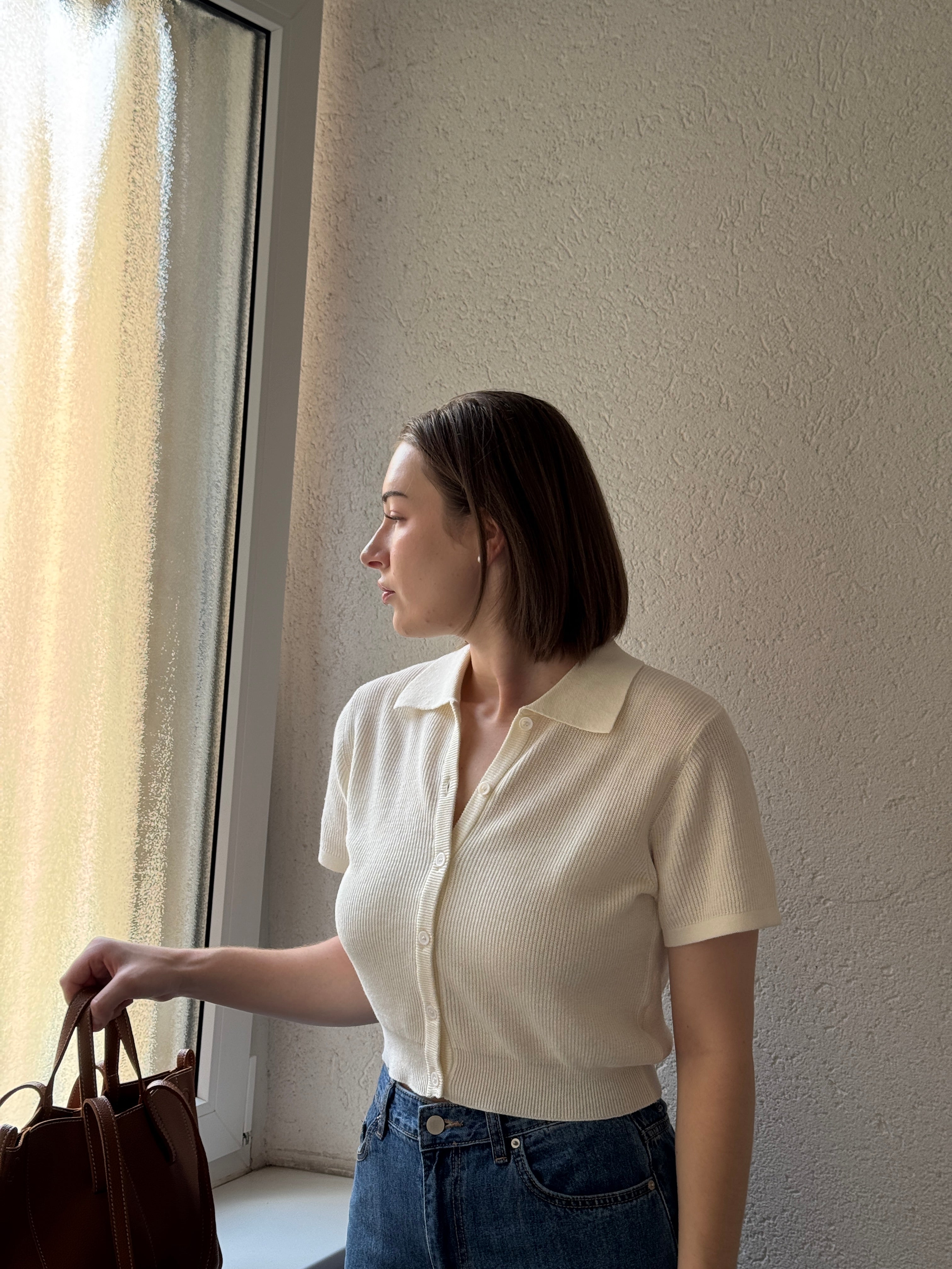 Short Sleeve Cardigan (100% cotton)