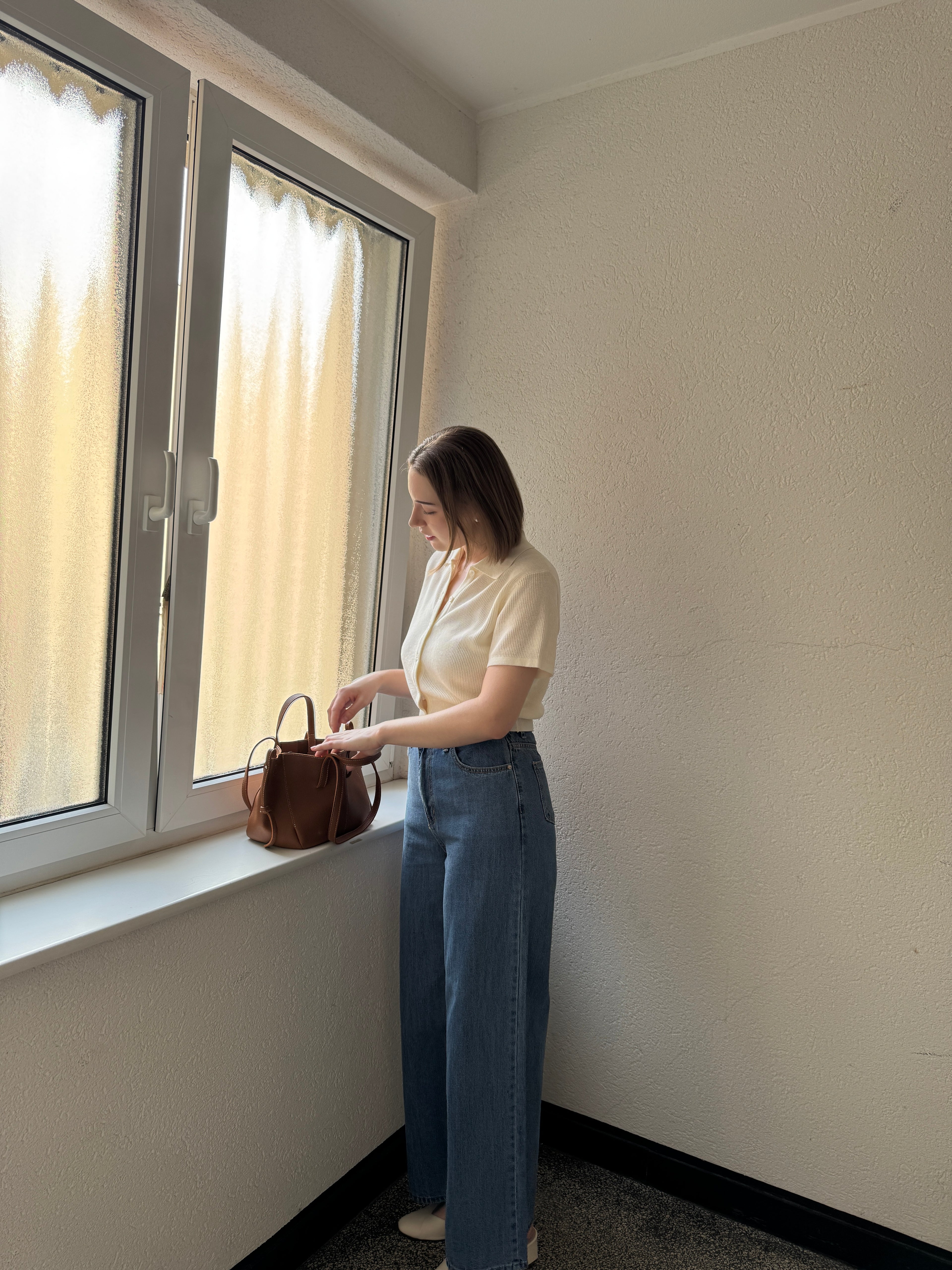 Loose Wide Denim Pants (100% Cotton)