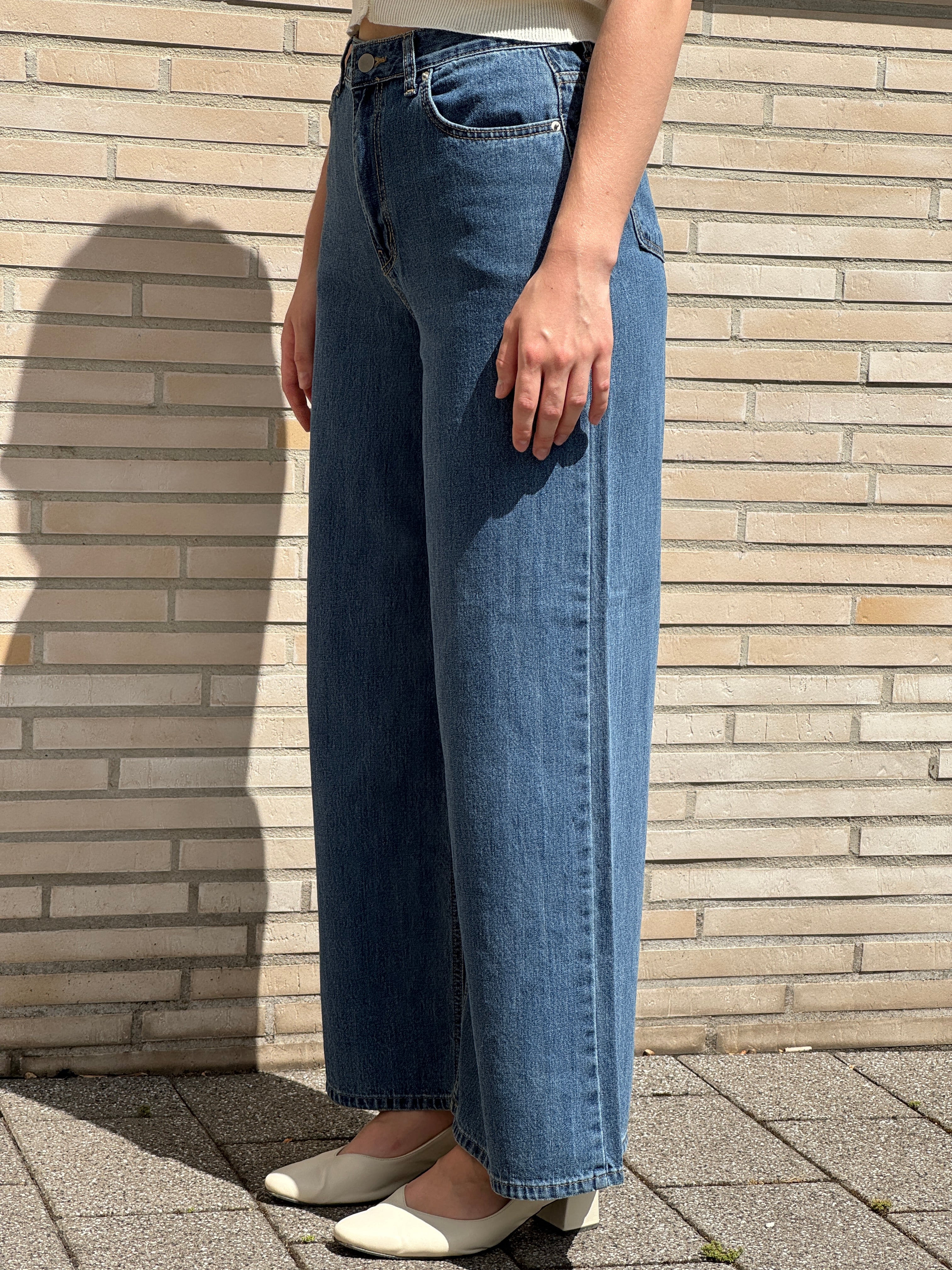 Loose Wide Denim Pants (100% Cotton)