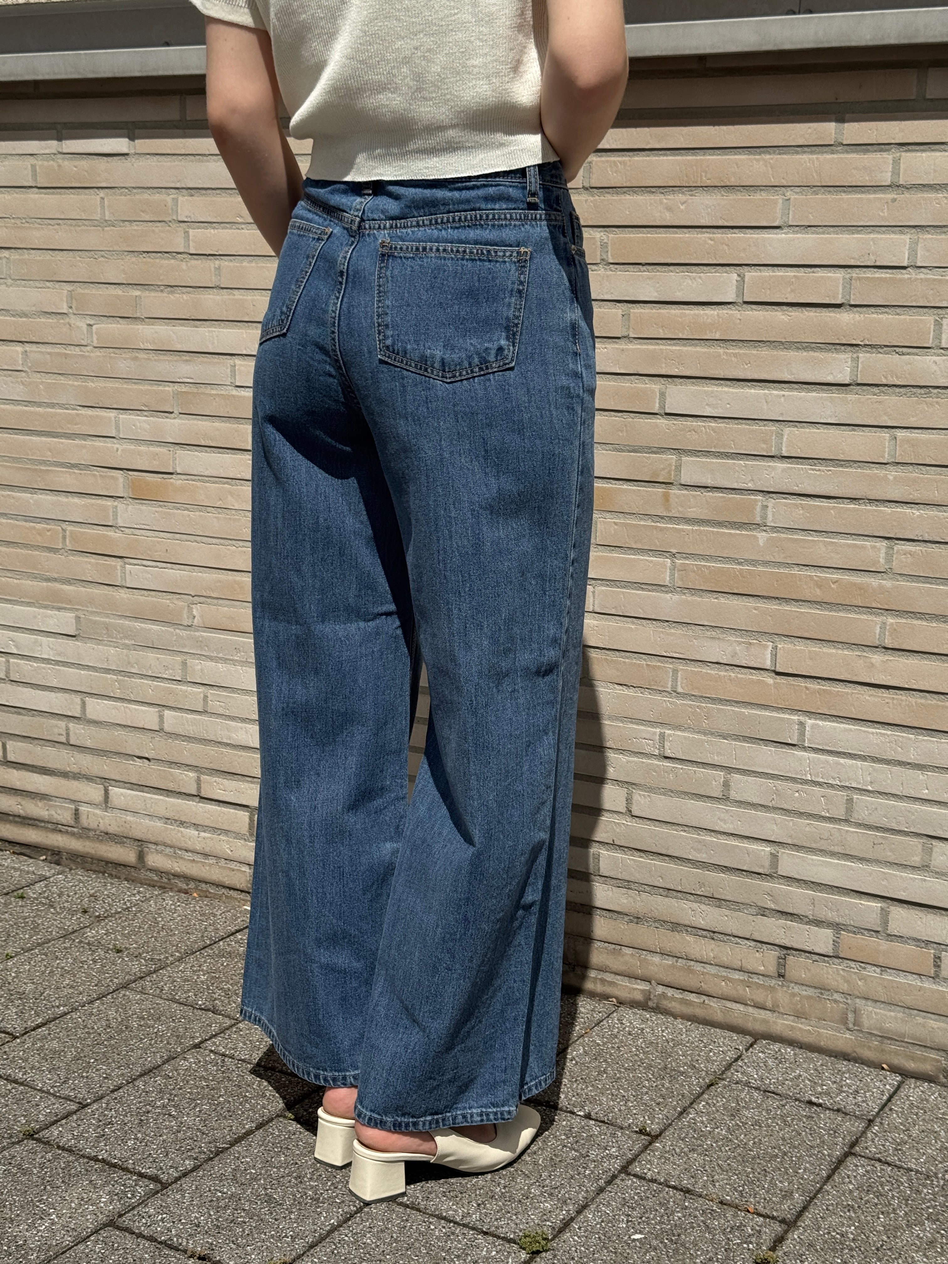 Loose Wide Denim Pants (100% Cotton)